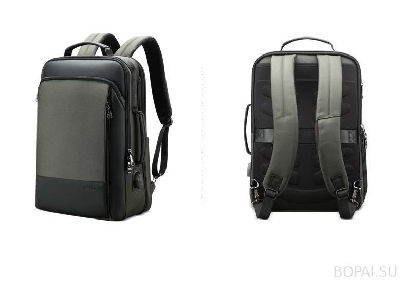 Бизнес рюкзак для ноутбука 15.6 Bopai 61-07313 зеленый