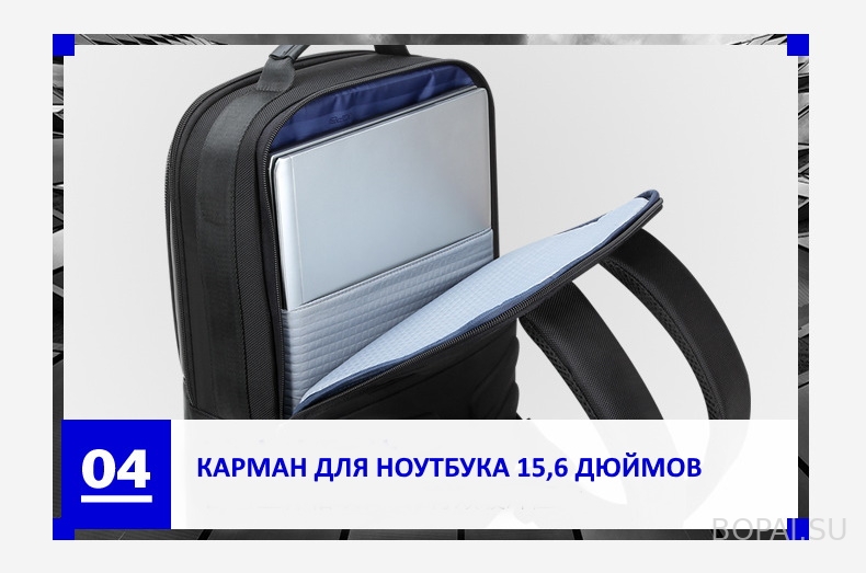 Деловой рюкзак для ноутбука 15.6 Bopai 851-025811