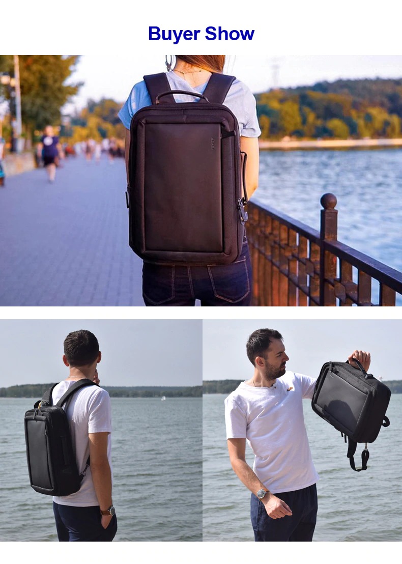 Рюкзак BOPAI мужской для ноутбука 15,6 дюйма с USB 751-006551