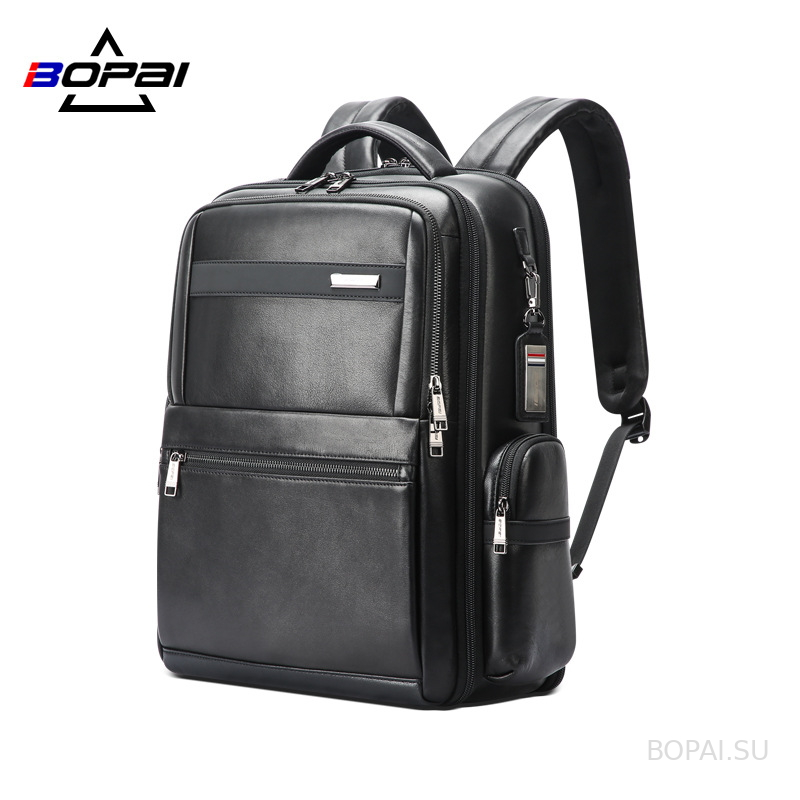 Кожаный деловой рюкзак BOPAI 61-121961 